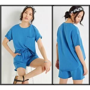 Anthropologie Sky Blue Comfy Lounge Set